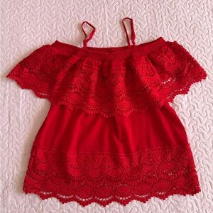 Lace Off-Shoulder Blouse